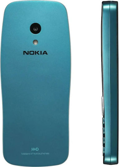 Nokia 3210 Dual SIM Κινητό με Κουμπιά (Ελληνικό Μενού) Scuba Blue