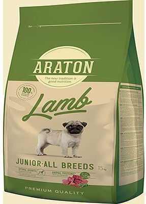 Araton Junior Lamb 3kg Dry Food for Puppies with Lamb and Rice
