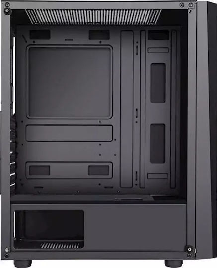 Bandit BPA3 Gaming Midi Tower Κουτί Υπολογιστή με Πλαϊνό Παράθυρο και RGB Φωτισμό Μαύρο
