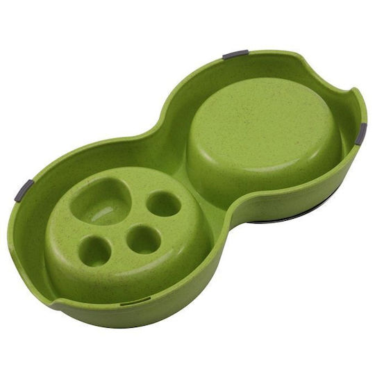 Edelstahl Schalen Futter für Hund & Katze 2x 700ml in Grün Farbe