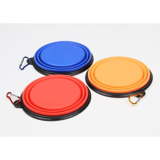 Schalen aus Silikon Futter & Wasser für Hund & Katze in Orange Farbe