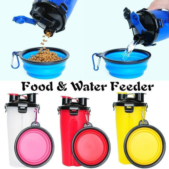 Zwei Flasche aus Silikon Wasser für Hund & Katze in Blau Farbe