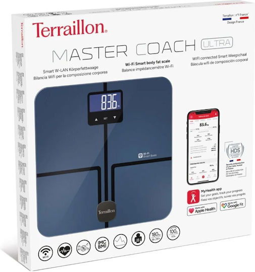 Terraillon Master Coach Smart Cântar de Baie 180kg Negru