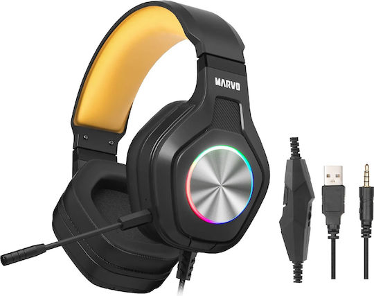 Marvo HG9084 Over Ear Gaming Headset με σύνδεση 3.5mm / USB