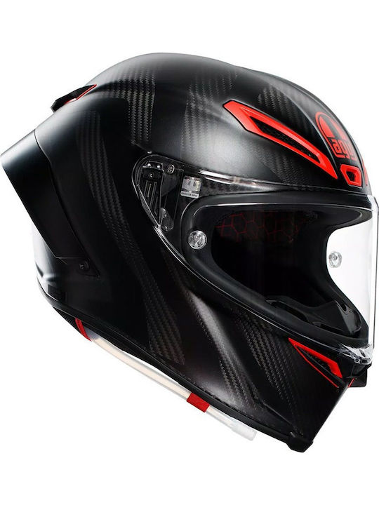 AGV Pista Gp Intrepido Carbon Black Red Motorcycle Helmet Full Face DOT ECE 22.06 1450gr with Pinlock