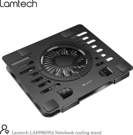 Lamtech Cooling Pad για Laptop έως 17" με 1 Ανεμιστήρα και Φωτισμό LAM980916