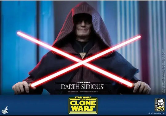 Hot Toys Star Wars Darth Sidious The Clone Wars Action Figure Height 29cm in Scale 1:6