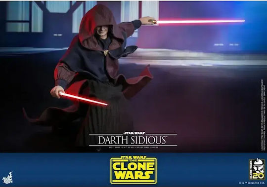 Hot Toys Star Wars Darth Sidious The Clone Wars Action Figure Height 29cm in Scale 1:6