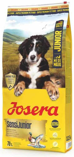 Josera Sensi Junior 12.5kg Ξηρά Τροφή Σκύλων χωρίς Σιτηρά & Γλουτένη με Πάπια, Σολομό, Ρύζι, Κρέας, Πουλερικά, Πατάτες και Τόνο
