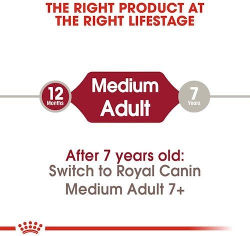 Royal Canin Medium Adult 3kg Trockenfutter für erwachsene Hunde mittlerer Rassen mit Geflügel, Fleisch und Schweinefleisch