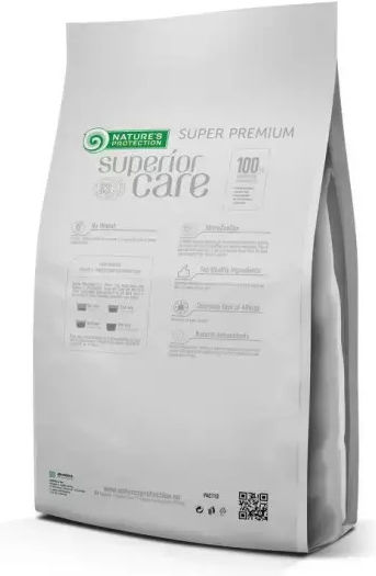 Nature's Protection Superior Care White Dogs 1.5kg Dry Food Grain-Free & Gluten-Free for Adult Small Breed Dogs with Potatoes, Poultry, Salmon and Fish