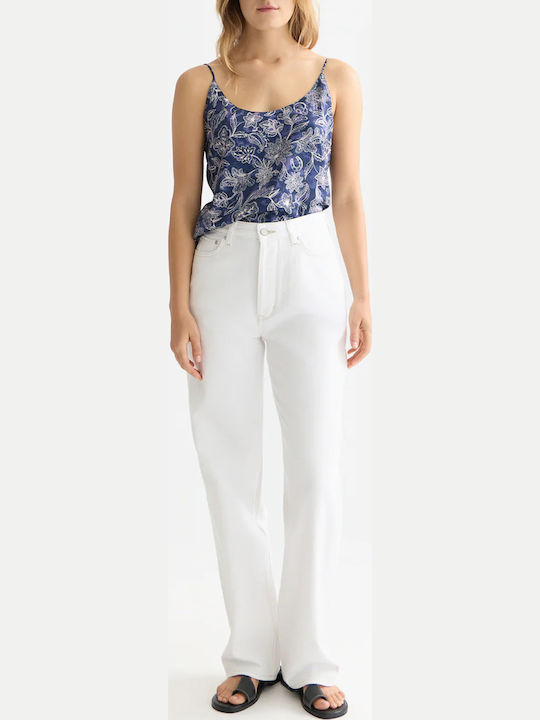 Ripple Women's Jean Pants in Straight Leg Style White
