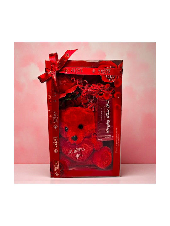 Special Valentine Package "i Love You" Ily Teddy Bear 30 Ml Perfume Water Decorative Rose In A Window Box Special Valentine Package "i Love You" Ily Teddy Bear 30 Ml Perfume Water Decorative Rose In A Window Box