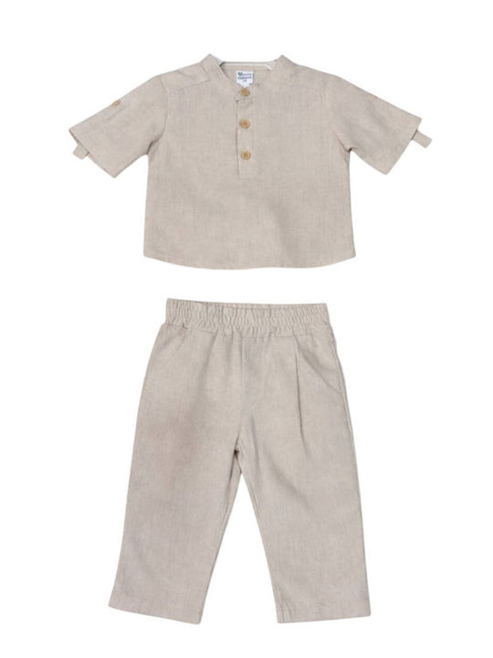 Kinderbekleidungsset mit Sommerhose Beiges 2 Stück