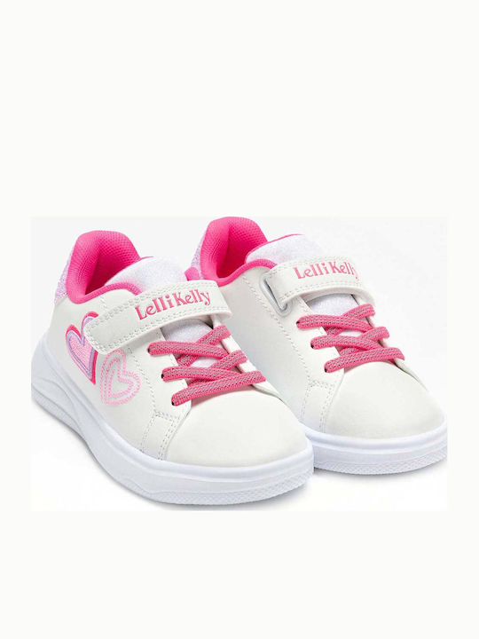 Kids Sneakers Anatomic with Hoop & Loop Closure White