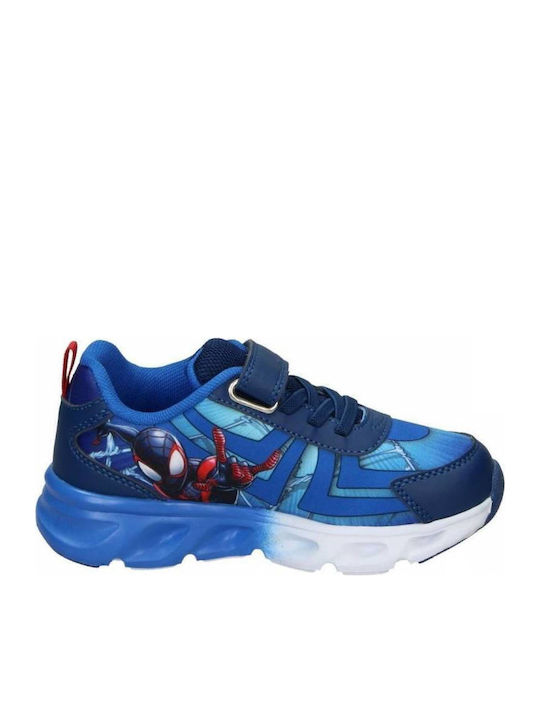 Παιδικά Sneakers με Σκρατς & Φωτάκια Μπλε