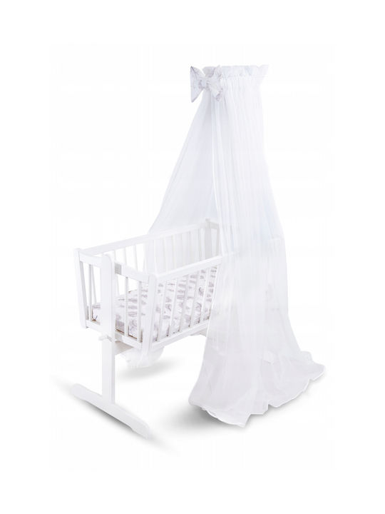 BabyMam Lenjerie De Patut Bebe Pentru Patut Din Bumbac Cu Cauciuc Gri 90x40cm