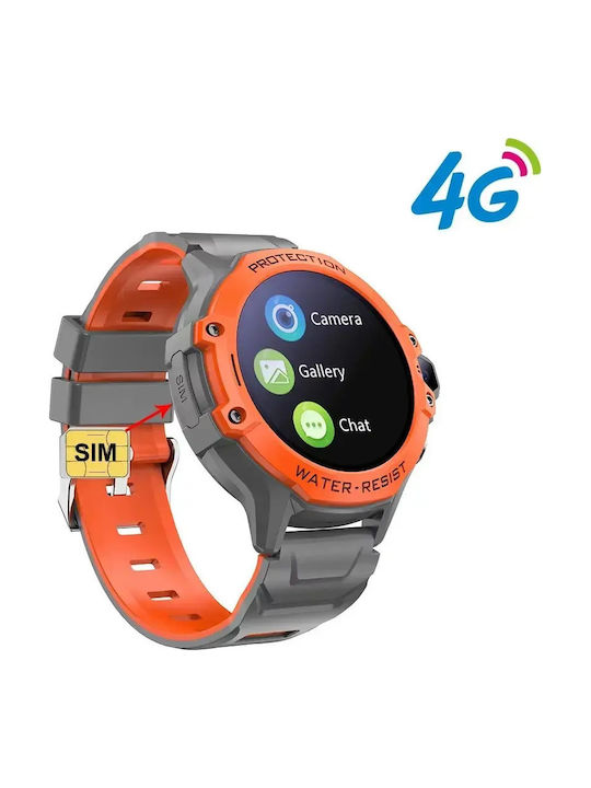 Nubki Детски Смарт Часовник 4G с Камера Оранжев