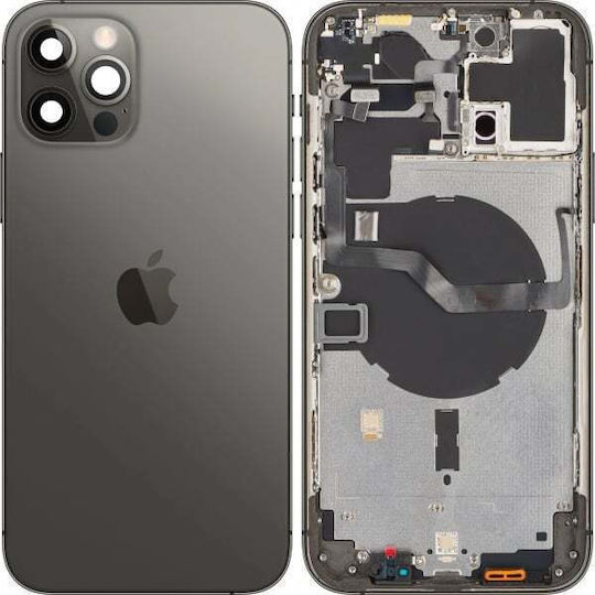 Handy Ersatzabdeckungen Apple iPhone 12 Pro Max Mit Mittlerer Schwarz Graphit Austausch