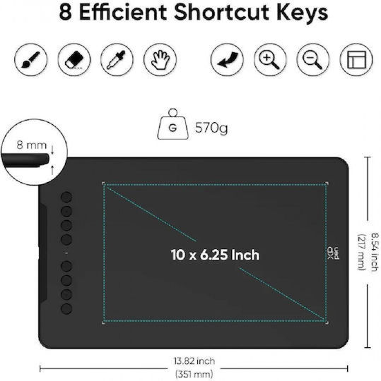 XP-Pen Deco 01 V3 Tabletă de Desen fără Ecran Verde