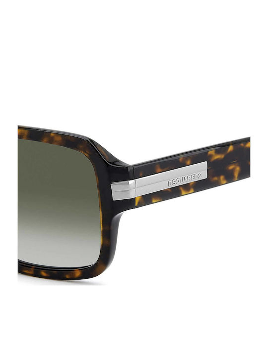 Dsquared2 Men's Sunglasses with Brown Horn-Rimmed Frame and Brown Gradient Lens D2 0197/S 086/9K