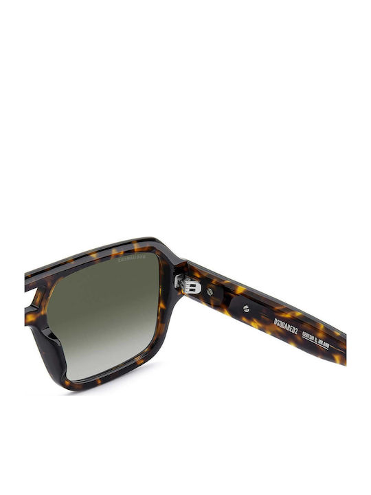 Dsquared2 Men's Sunglasses with Brown Horn-Rimmed Frame and Brown Gradient Lens D2 0197/S 086/9K