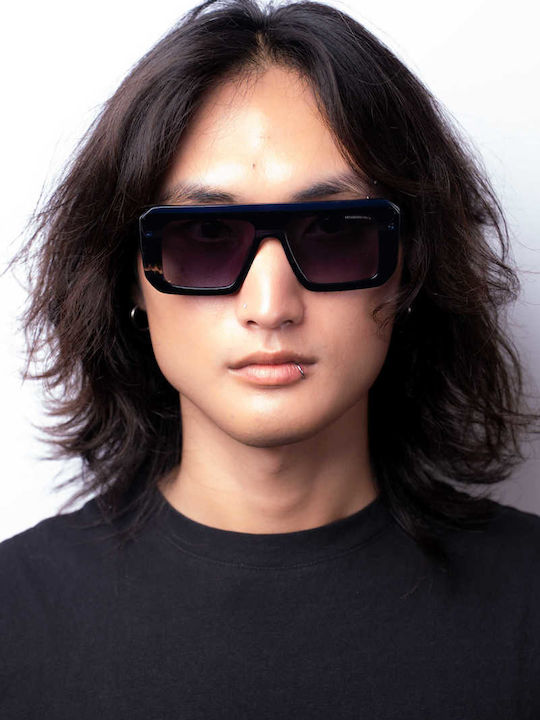 Kreuzbergkinder Febo Black Sunglasses With Horn-Rimmed Frame Kreuzbergkinder Febo Black Sunglasses With Horn-Rimmed Frame