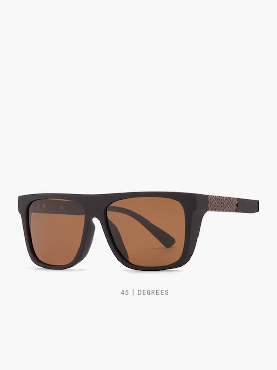 King Unisex Sunglasses with Black Frame and Brown Polarized Lens SUNKI345-SN031