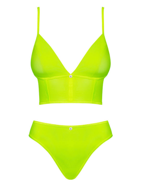Obsessive Underwear Set with Yellow Slip