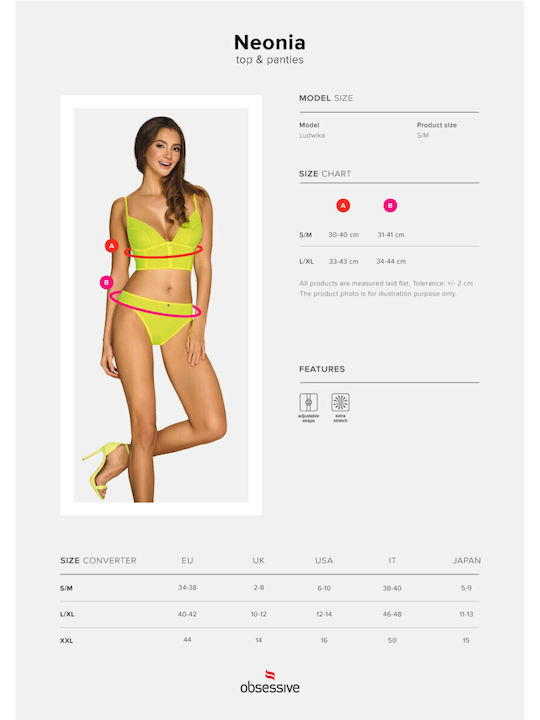 Obsessive Underwear Set with Yellow Slip
