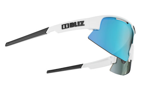 Bliz Cycling Glasses Matrix With White Frame And Mirror Dark Transparent Lenses