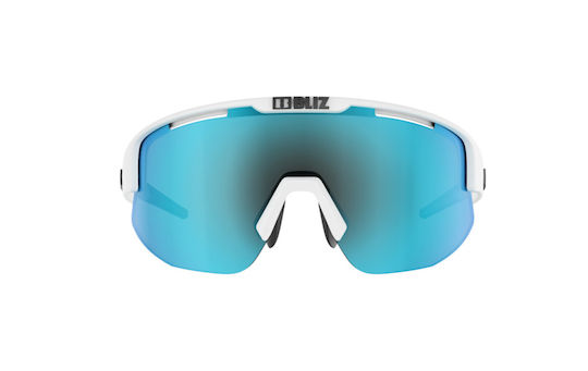 Bliz Cycling Glasses Matrix With White Frame And Mirror Dark Transparent Lenses
