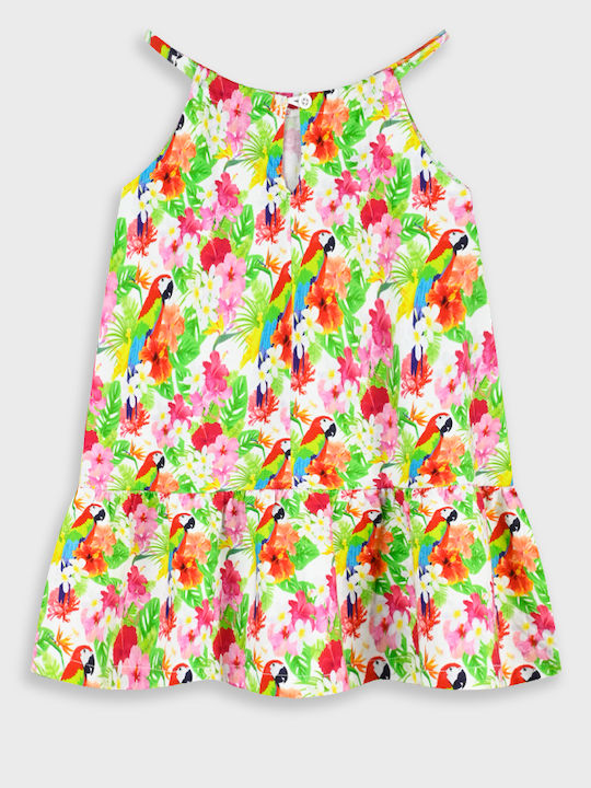 Energiers Kinderkleid Ärmellos Blumen Mehrfarbig