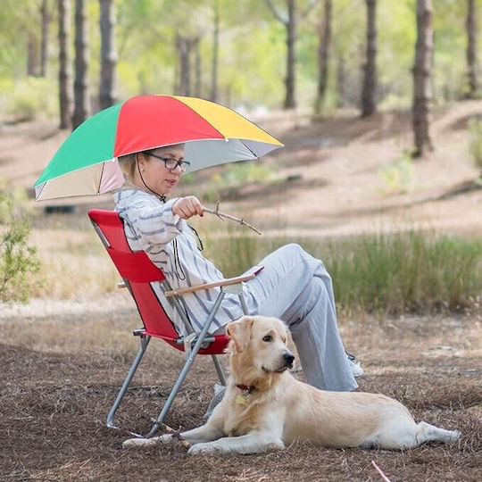 Head Umbrella Alista Home 69 Cm Diameter Adjustable Head Strap Uv Rain Protection Rainbow