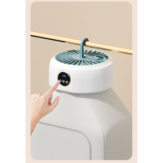 Uscător De Haine Alista Home Portabil Pliabil Silențios Cu Temporizator Reglabil 26,5 X 11 Cm Alb