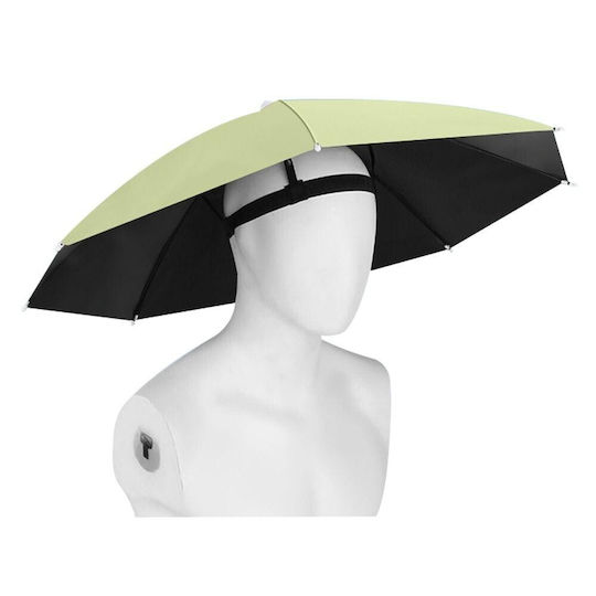 Umbrelă De Cap Alista Home Diametru 69 Cm Bandă Elastică Pentru Cap Protecție Împotriva Ploii Și Uv Matcha Verde