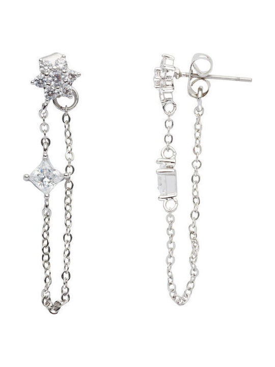 U.S. Polo Assn. Set Earrings Hoops with Stones