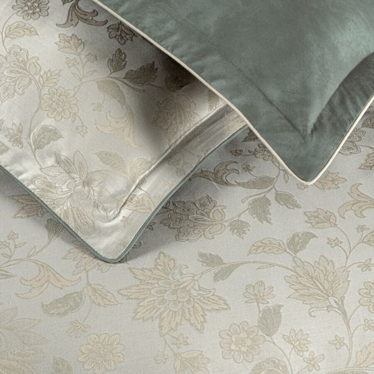 First Choice Комплект Плик за Завивка Памучен 200x220 см Двоен с 4 Калъфки за Възглавници & 1 Чаршаф Edesa Beige