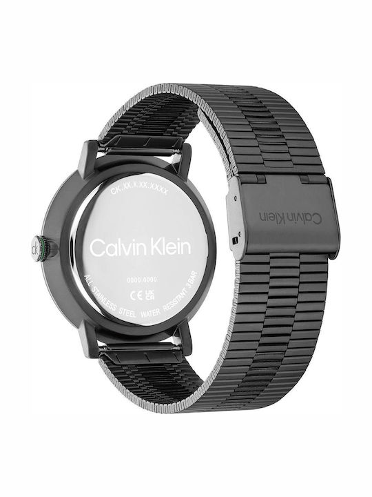 Calvin Klein Real Ανδρικό Ρολόι Μπαταρίας με Γκρι Μεταλλικό Μπρασελέ