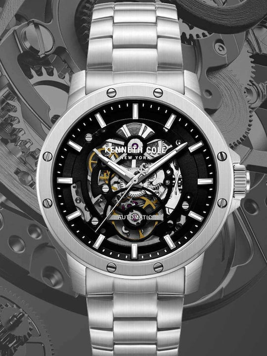 Kenneth Cole Men's Watch Automatic With Silver Metal Bracelet
