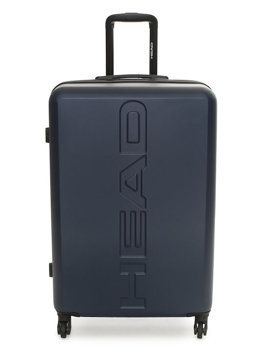 Head Travel Suitcases Hard Navy Maximum Height 74cm with 4 Wheels Set of 3 Pieces
