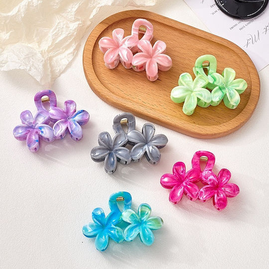 Hair Claw Clip with Flower