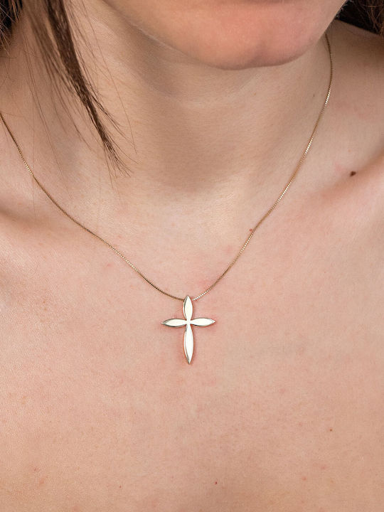 Kiriakos Gofas Women's Gold Cross 14K Double Sided Without Chain