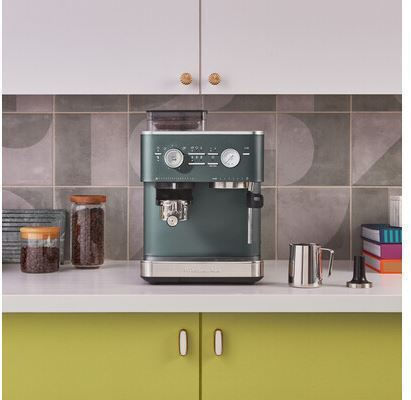 Kitchenaid Μηχανή Espresso Πίεσης 15bar με Μύλο Άλεσης Πράσινη 5KES6551EJP