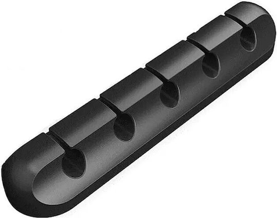 Cable Organizer Alista Home Cable Clips Double Adhesive Fixing Silicone 5 Slots Black
