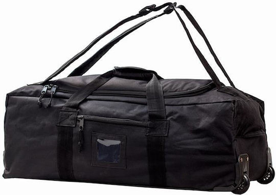 Woodland Sak Vouagiaz Platis 68l Black with Wheels Fabric L72xW26xH34cm