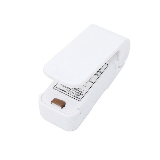 Mini Aparat de Sigilare Pungi cu Baterie Alista Home Sigilare la Cald Spate Magnetic Portabil 9.7x3 Cm Alb