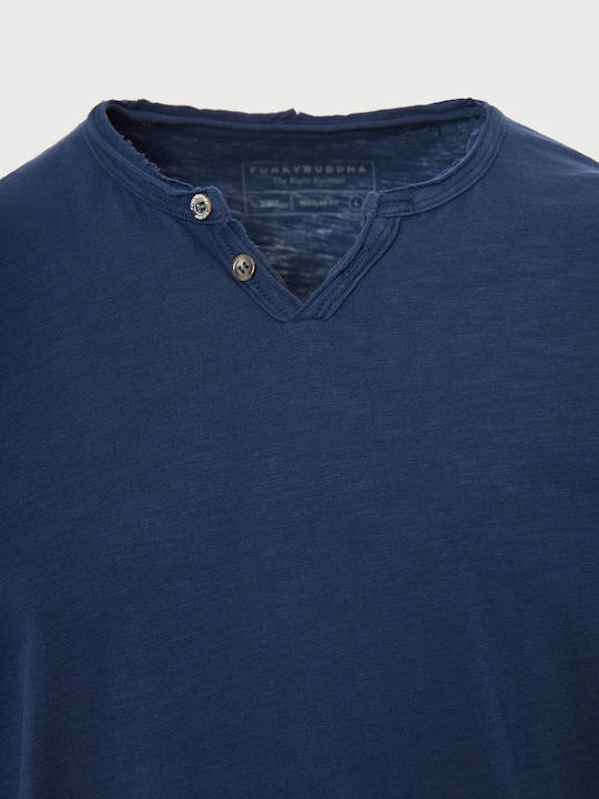 Funky Buddha T-shirt Navy Μπλε Funky Buddha T-shirt Navy Μπλε