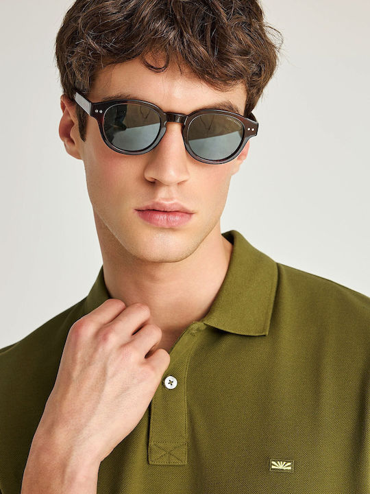 Polo Kurzarm Khaki Herrenblusen
