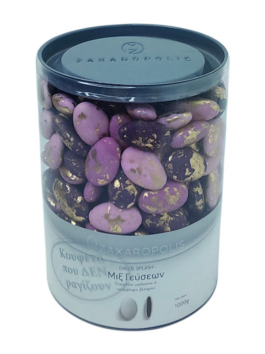 Zaxaropolis Migdale Choco Splash în Formă Clasică cu Gust de Ciocolată Violetă 1000gr